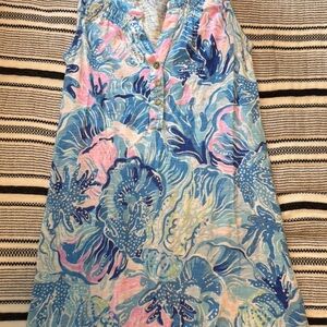 Lilly Pulitzer Blue and Pink Floral Dress